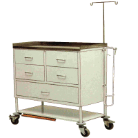 Emergency-trolley Mobile emergency trolley _ Epoxy powder coated throughout