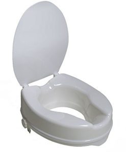 Raised Toilet Seat with Closing Seat Lid